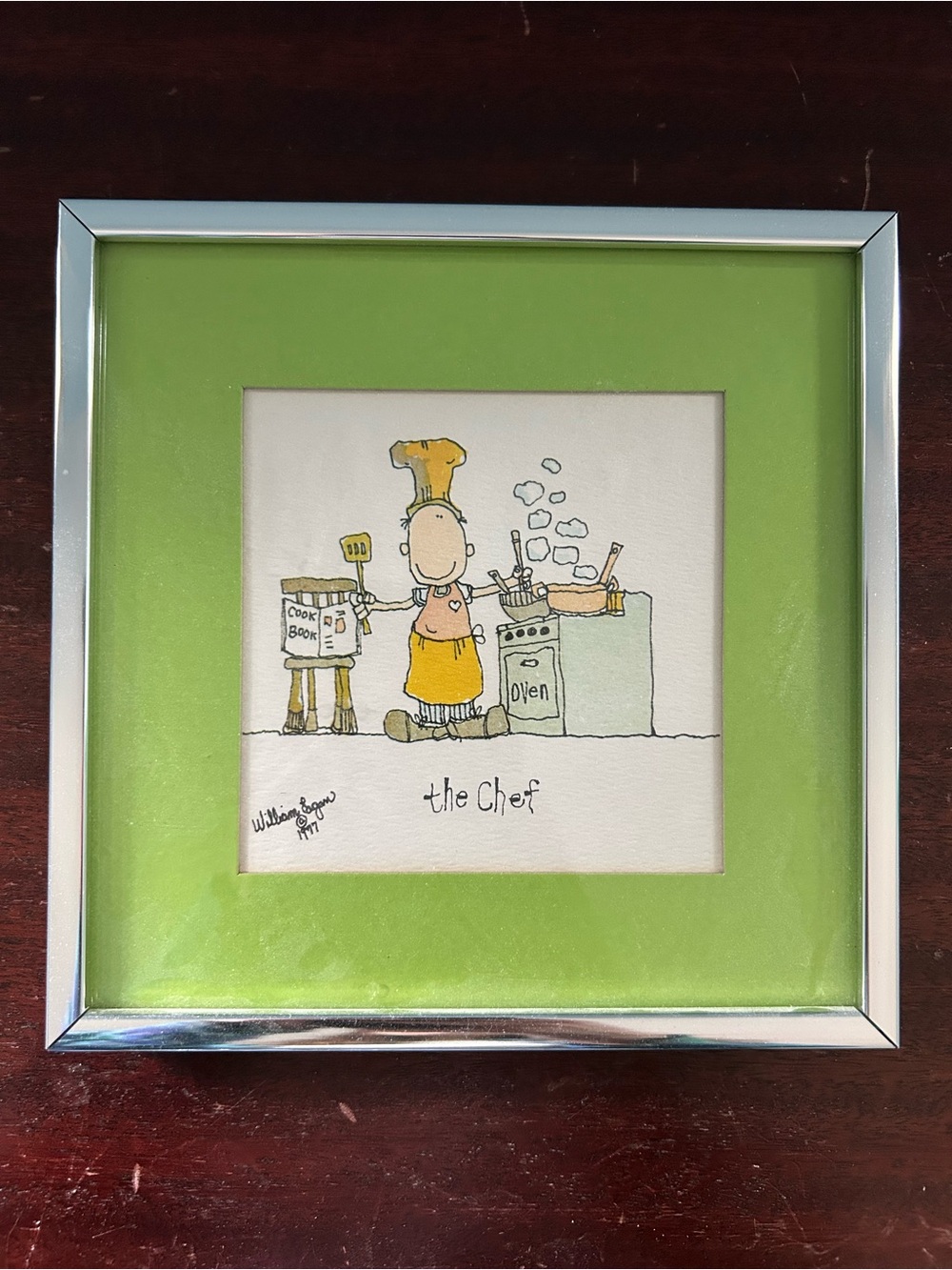 The Chef William Eagan Art Print Painting Drawing 1977